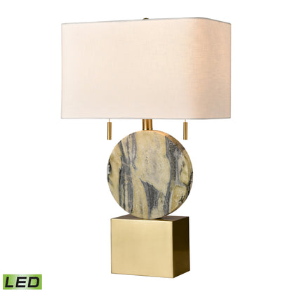 ELK SIGNATURE D4705-LED Carrin 26'' High 2-Light Table Lamp - Honey Brass - Includes LED Bulbs