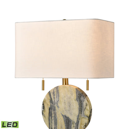 ELK SIGNATURE D4705-LED Carrin 26'' High 2-Light Table Lamp - Honey Brass - Includes LED Bulbs