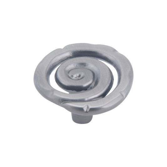 ATLAS 140-P Scroll 1 1/2" Length Novelty Knob , Pewter