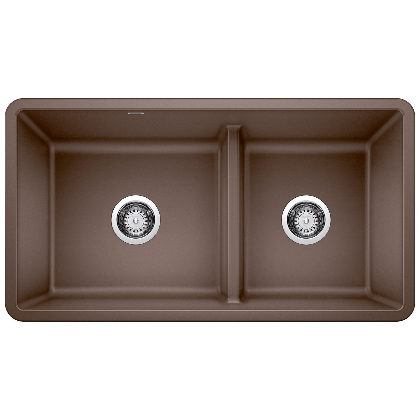 BLANCO 442528 Precis Precis SILGRANIT 33" 60/40 Reversible Double Bowl Undermount Kitchen Sink with Low Divide - Cafe in Cafe