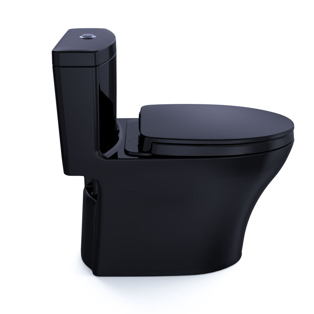 TOTO MS646124CEMFN#51 Aquia Iv One-Piece Elongated Dual Flush 1.28 And 0.9 Gpf Universal Height - Ebony
