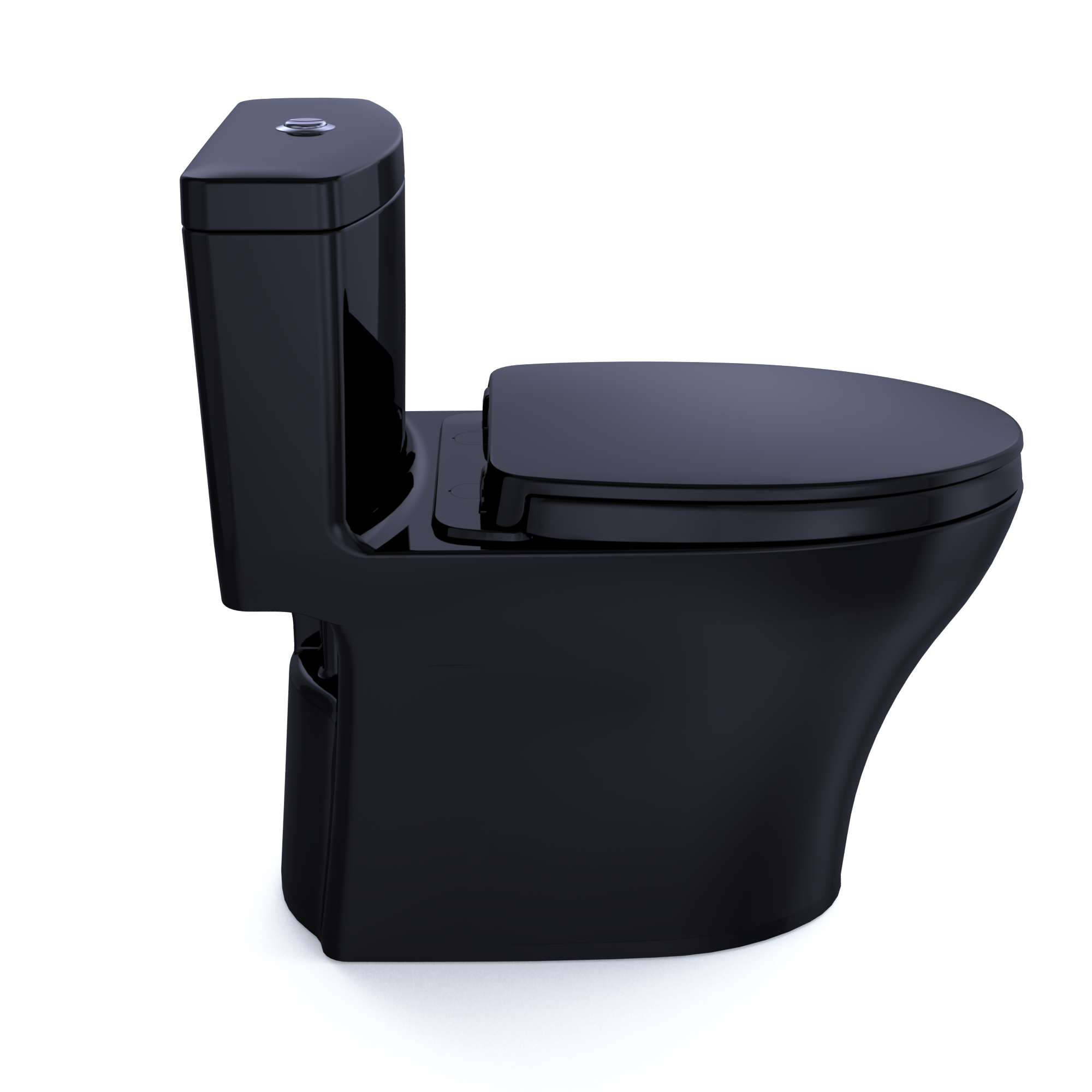 TOTO MS646124CEMFN#51 Aquia Iv One-Piece Elongated Dual Flush 1.28 And 0.9 Gpf Universal Height - Ebony