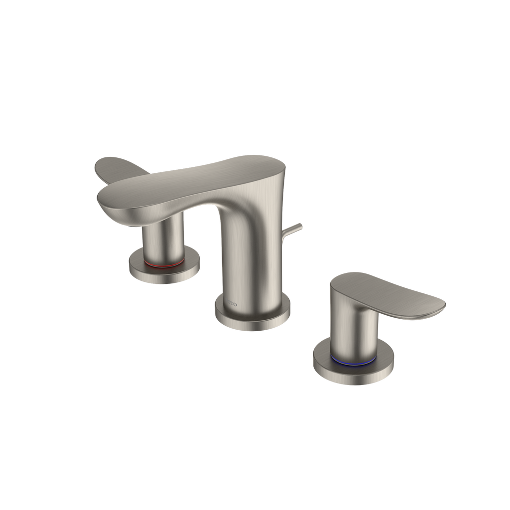 TOTO TLG01201U#BN Go Series 1.2 Gpm Two Handle Widespread Bathroom Sink Faucet With Drain Assembly - Brushed Nickel