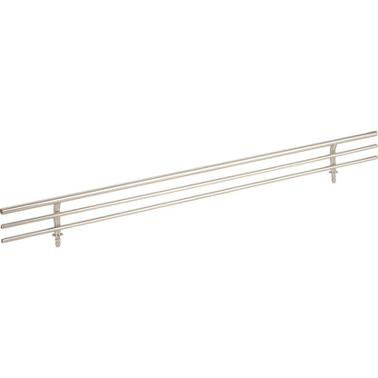 HARDWARE RESOURCES SF17-SN 17" Wide Satin Nickel Wire Shoe Fence for Shelving - Satin Nickel