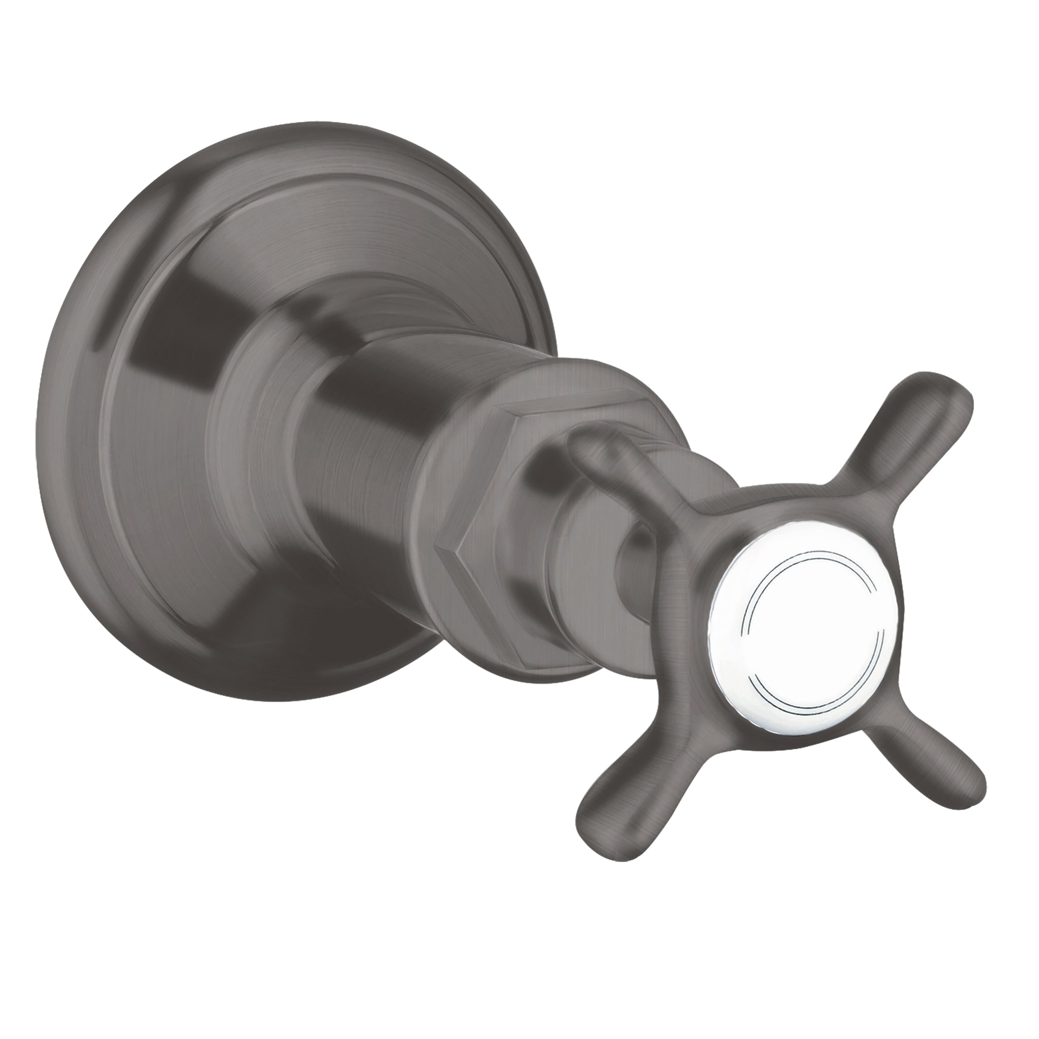 AXOR 16873341 Montreux Volume Control Trim with Cross Handle - Brushed Black Chrome