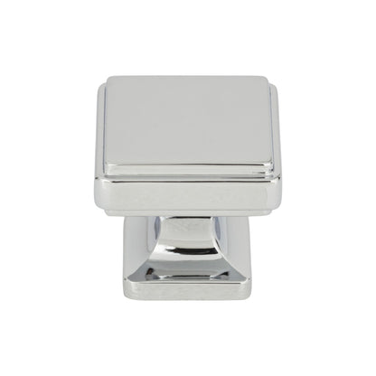 ATLAS A201-CH Kate 1 1/4" Length Square Knob - Polished Chrome