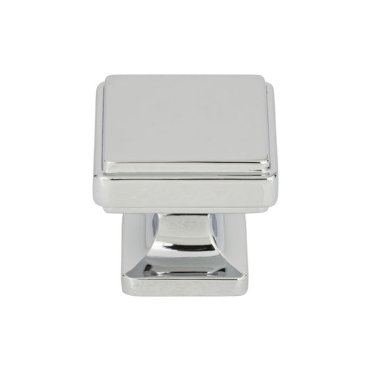 ATLAS A201-CH Kate 1 1/4" Length Square Knob - Polished Chrome