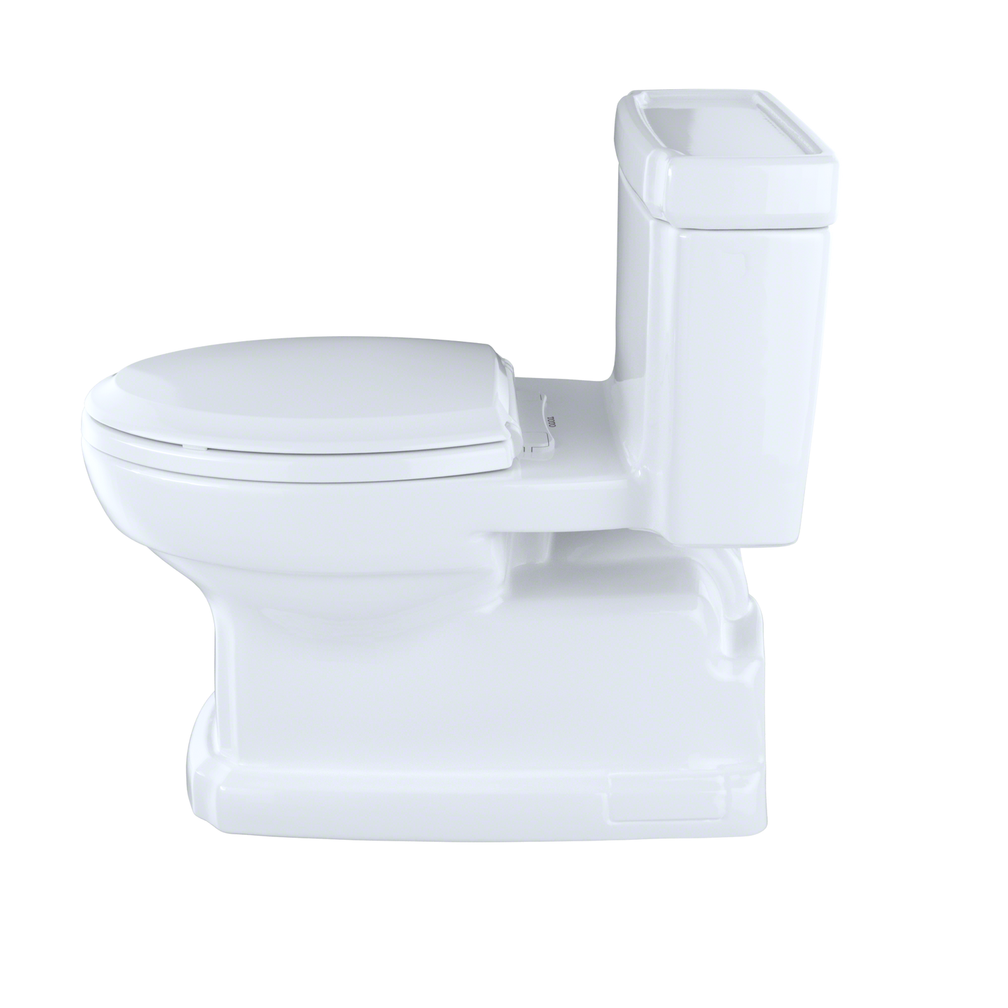 TOTO MS974224CEFG#01 Eco Guinevere Elongated 1.28 GPF Universal Height Skirted Toilet with CEFIONTECT and SoftClose Seat , Cotton White