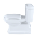 TOTO MS974224CEFG#01 Eco Guinevere Elongated 1.28 Gpf Universal Height Skirted Toilet With Cefiontect And Softclose Seat - Cotton White