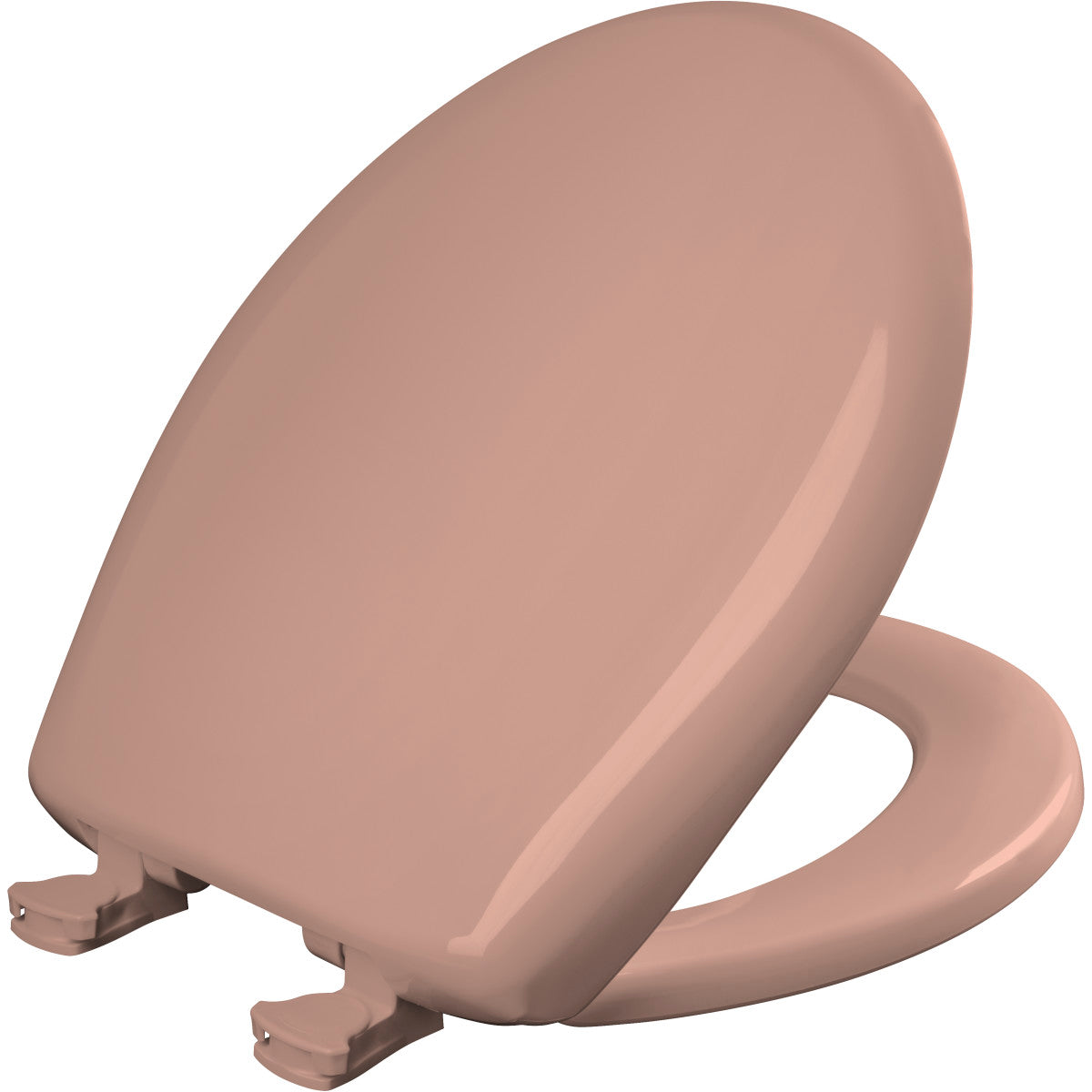 Bemis Round Plastic Toilet Seat in Wild Rose with STA-TITE Seat Fastening System, Easy•Clean and  Whisper•Close Hinge