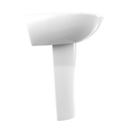 TOTO LPT241.4G#01 Supreme Oval Basin Pedestal Bathroom Sink With Cefiontect For 4 Inch Center Faucets - Cotton White