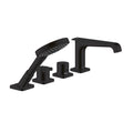 AXOR 36413671 Citterio E 4-Hole Thermostatic Roman Tub Set Trim with 1.75 GPM Handshower - Matte Black