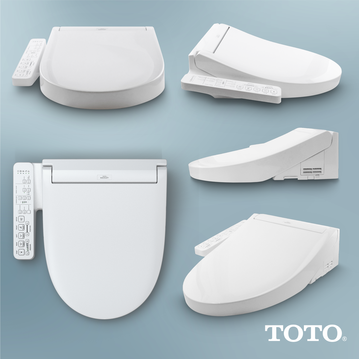 TOTO SW3073#01 Washlet C2 Electronic Bidet Toilet Seat With Premist And Ewater+ Wand Cleaning - Cotton White