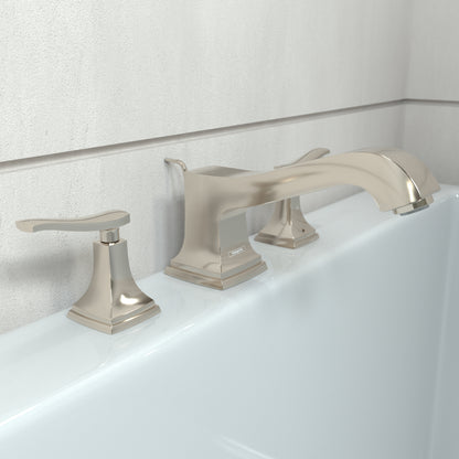 HANSGROHE 31428831 Metropol Classic 3-Hole Roman Tub Set Trim with Lever Handles - Polished Nickel