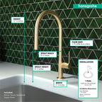 HANSGROHE 72800251 Talis N HighArc Kitchen Faucet, O-Style, 2-Spray Pull-Down, 1.75 GPM - Brushed Gold Optic