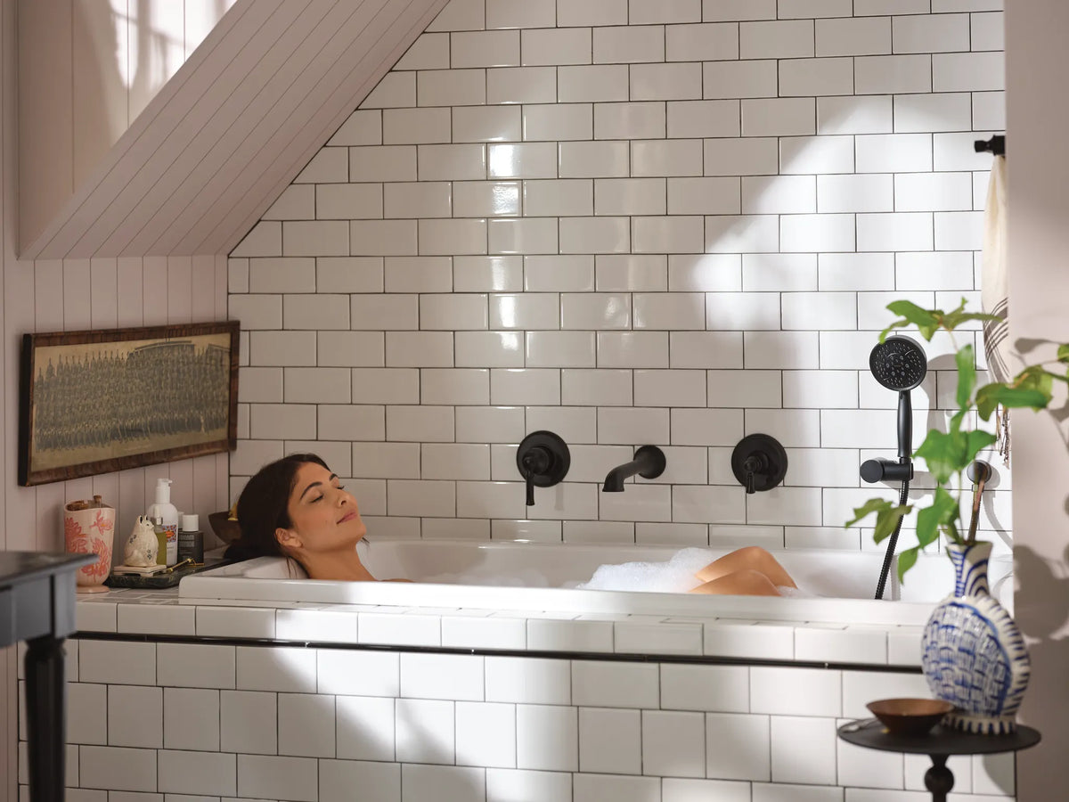 MOEN WT681BL Dartmoor Wall Mount Tub Filler Trim - Matte Black