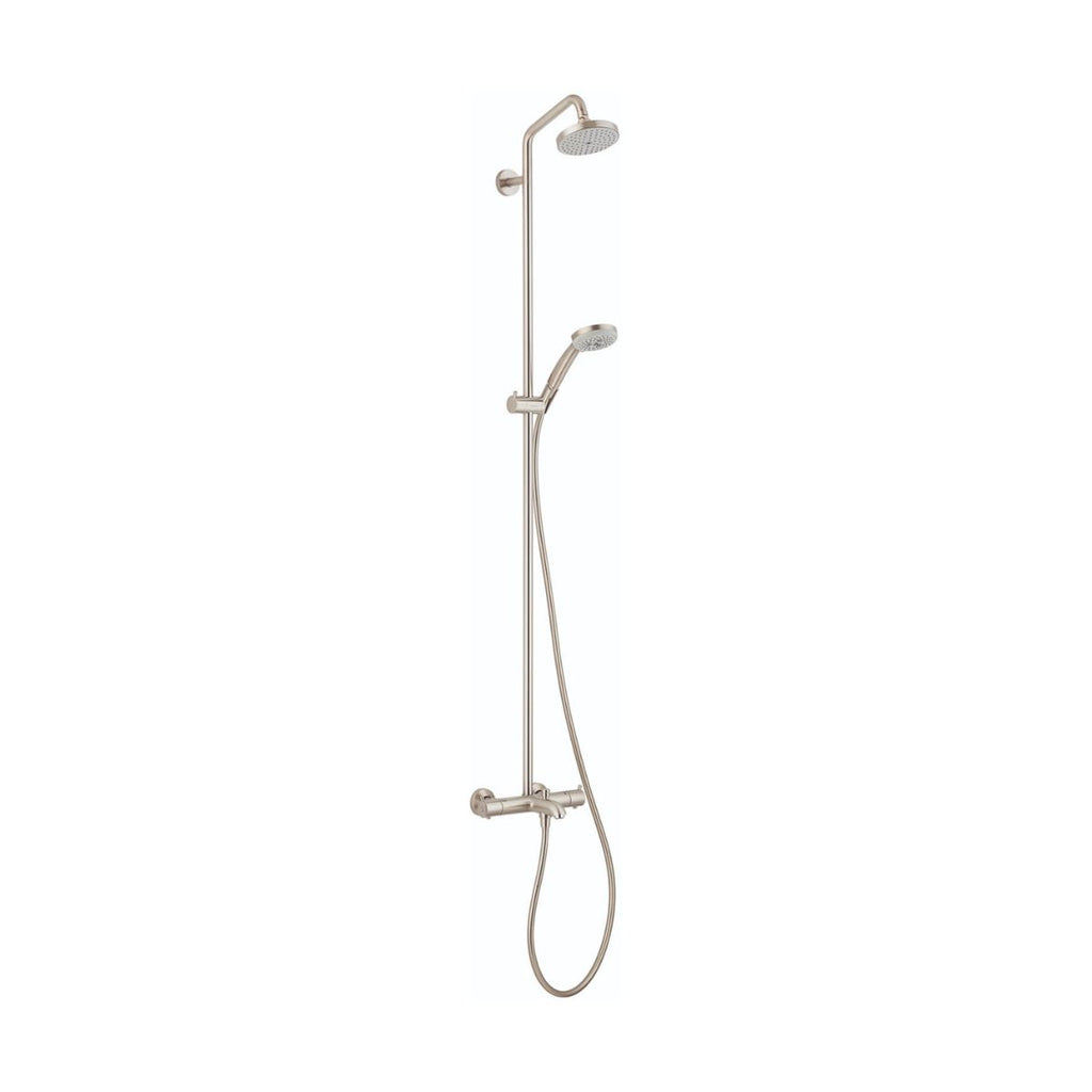 HANSGROHE 27143821 Croma Showerpipe 150 1-Jet with Tub Filler, 2.0 GPM - Brushed Nickel