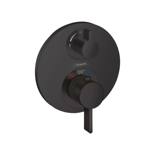 HANSGROHE 15758671 Ecostat S Thermostatic Trim with Volume Control and Diverter - Matte Black