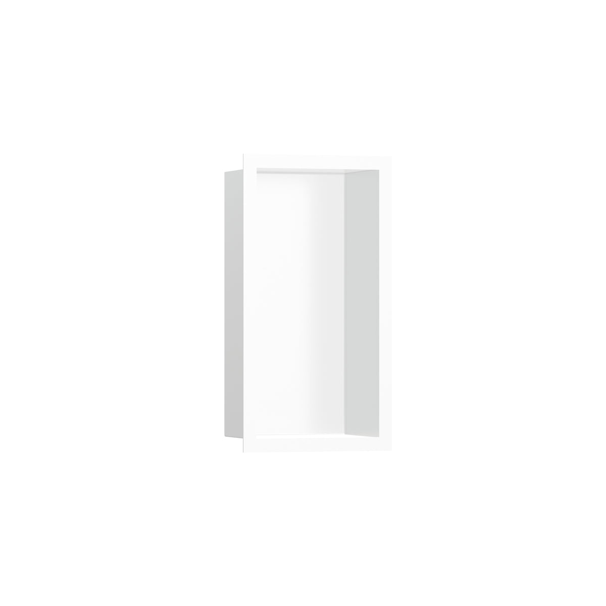 HANSGROHE 56096700 XtraStoris Individual Wall Niche Matte White with Design Frame 12"x 6"x 4" - Matte White