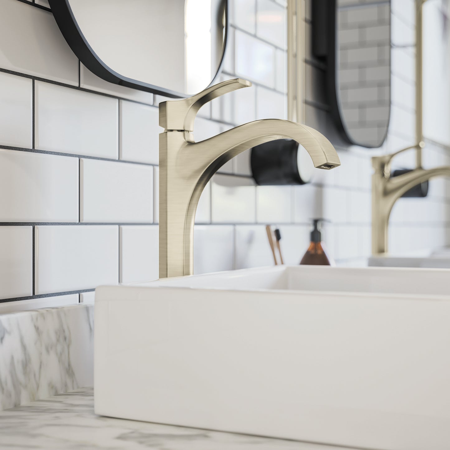 HANSGROHE 04811820 Brushed Nickel Locarno Transitional Single Hole Bathroom Faucet 1.2 GPM