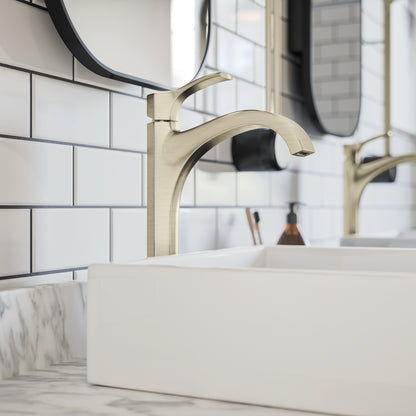 HANSGROHE 04811820 Brushed Nickel Locarno Transitional Single Hole Bathroom Faucet 1.2 GPM