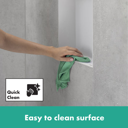 HANSGROHE 56073700 XtraStoris Minimalistic Wall Niche with Open Frame 12"x 12"x 4" - Matte White