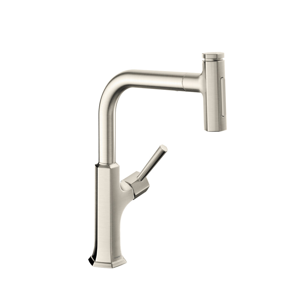 HANSGROHE 04855800 Locarno HighArc Kitchen Faucet, 2-Spray Pull-Out, 1.75 GPM - Stainless Steel Optic
