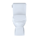 TOTO CST494CEMFRG#01 Connelly Two-Piece Elongated Dual-Max 1.28 and 0.9 GPF Universal Height Toilet with CEFIONTECT and Right Lever , Cotton White