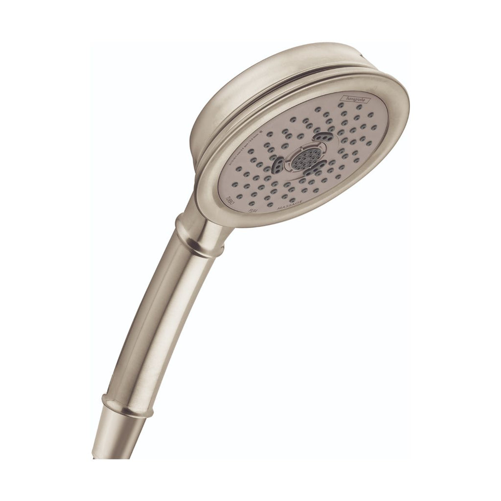 HANSGROHE 04753820 Croma 100 Classic Handshower 3-Jet, 1.8 GPM - Brushed Nickel