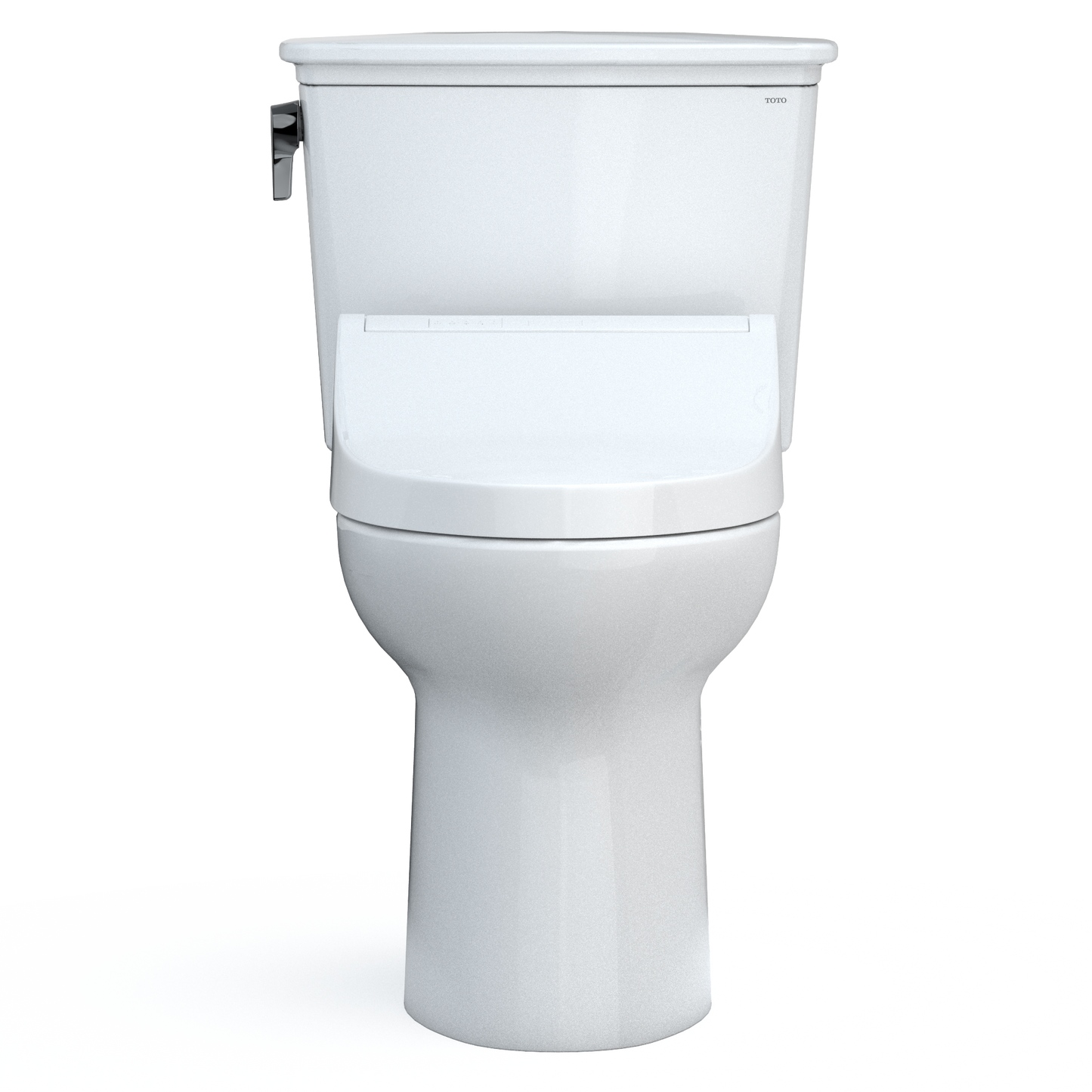 TOTO MW7863084CEFG.10#01 Drake Transitional WASHLET+ Two-Piece Elongated 1.28 GPF Universal Height TORNADO FLUSH Toilet with C5 Bidet Seat , Cotton White