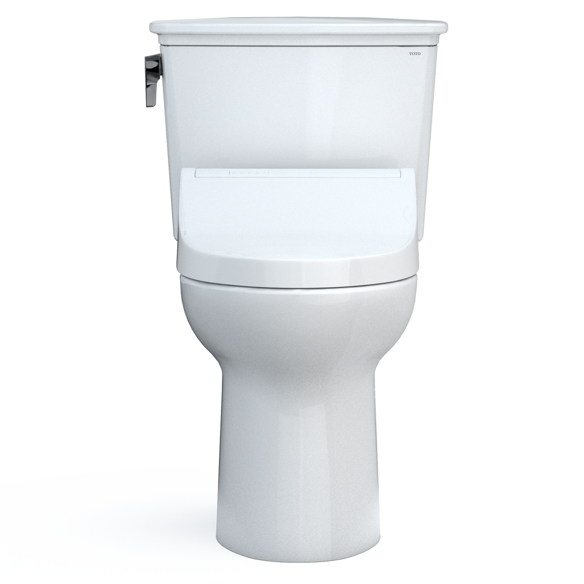 TOTO MW7863084CEFG.10#01 Drake Transitional Washlet+ Two-Piece Elongated 1.28 Gpf Universal Height Tornado Flush Toilet With C5 Bidet Seat - Cotton White