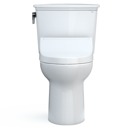 TOTO MW7863084CEG#01 Drake Transitional Washlet+ Two-Piece Elongated 1.28 Gpf Tornado Flush Toilet With C5 Bidet Seat - Cotton White