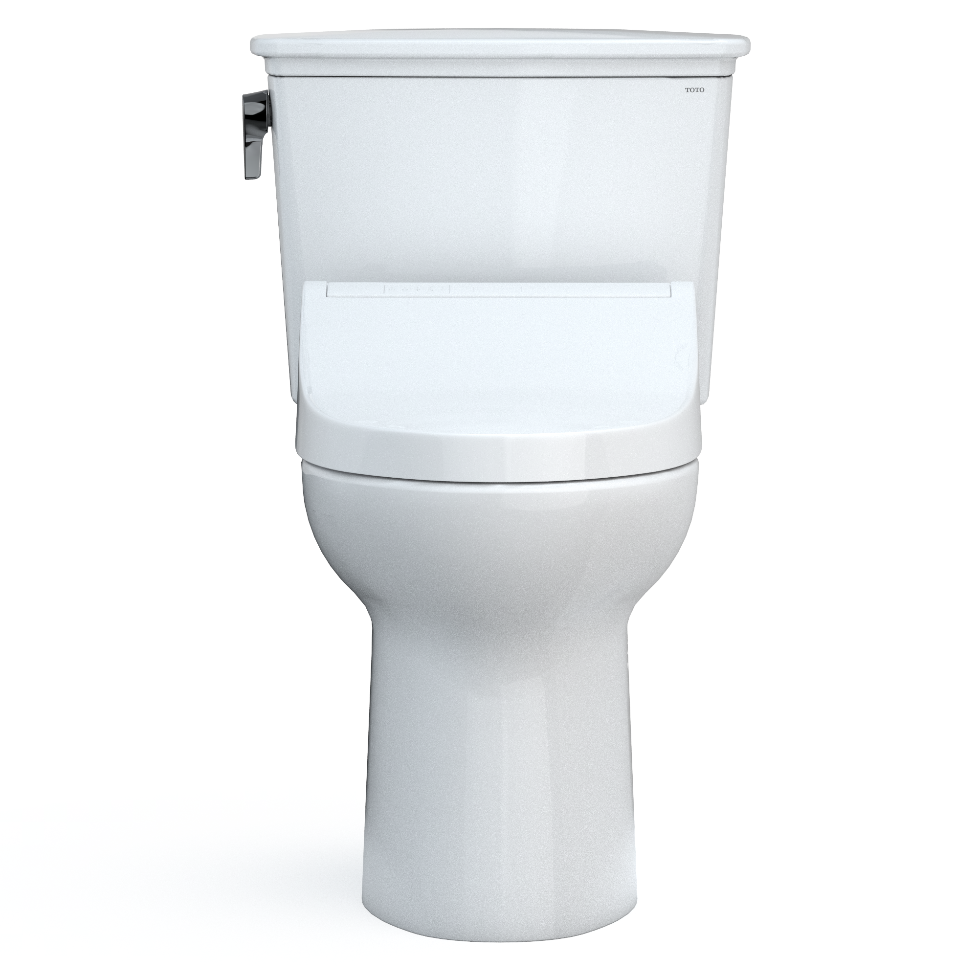 TOTO MW7863084CEFG#01 Drake Transitional Washlet+ Two-Piece Elongated 1.28 Gpf Universal Height Tornado Flush Toilet With C5 Bidet Seat - Cotton White