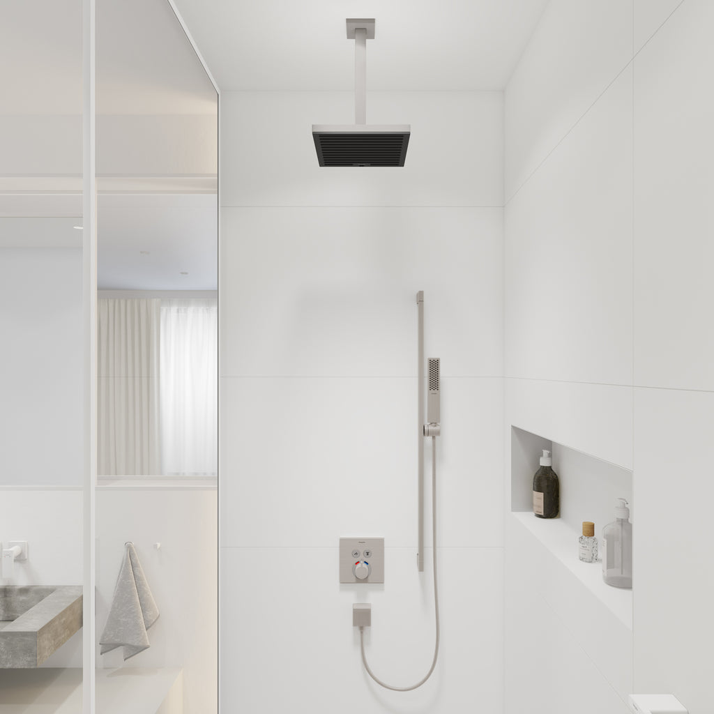 HANSGROHE 24339821 Pulsify E Extension Pipe for Ceiling Mount E, 12" - Brushed Nickel