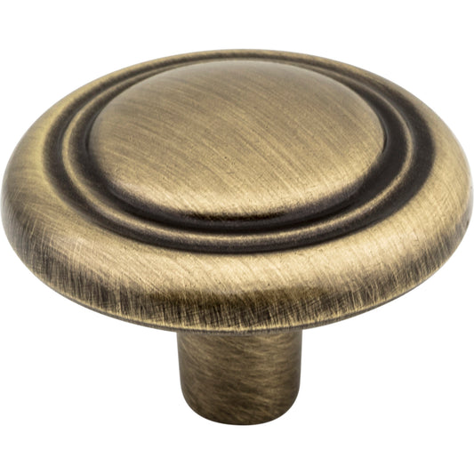 ELEMENTS 202AB Kingsport 1-1/4" Diameter Mushroom Knob - Brushed Antique Brass