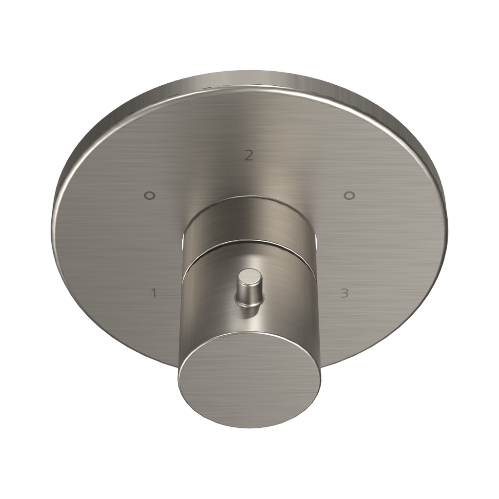 TOTO TBV01102U#BN Round Three-Way Diverter Trim With Off - Brushed Nickel