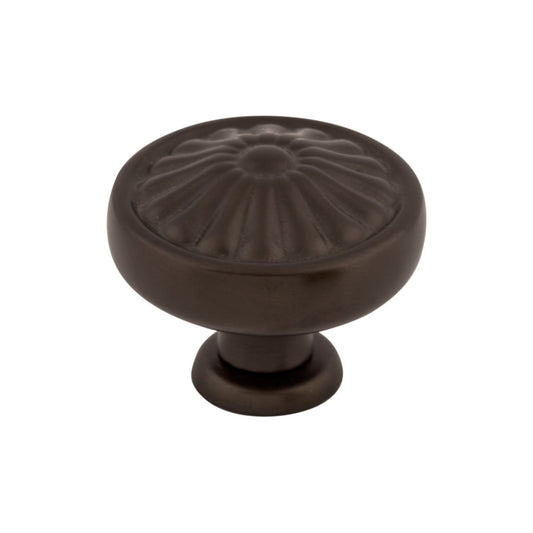 TOP KNOBS M772 Flower 1 1/4" Diameter Round Knob - Oil Rubbed Bronze