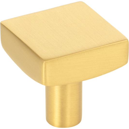 JEFFREY ALEXANDER 845BG Dominique 1-1/8" Length Square Knob - Brushed Gold