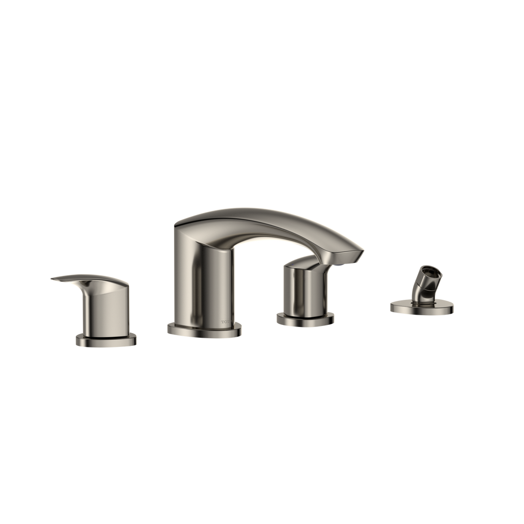 TOTO TBG09202U#PN Gm Two-Handle Deck-Mount Roman Tub Filler Trim With Handshower - Polished Nickel