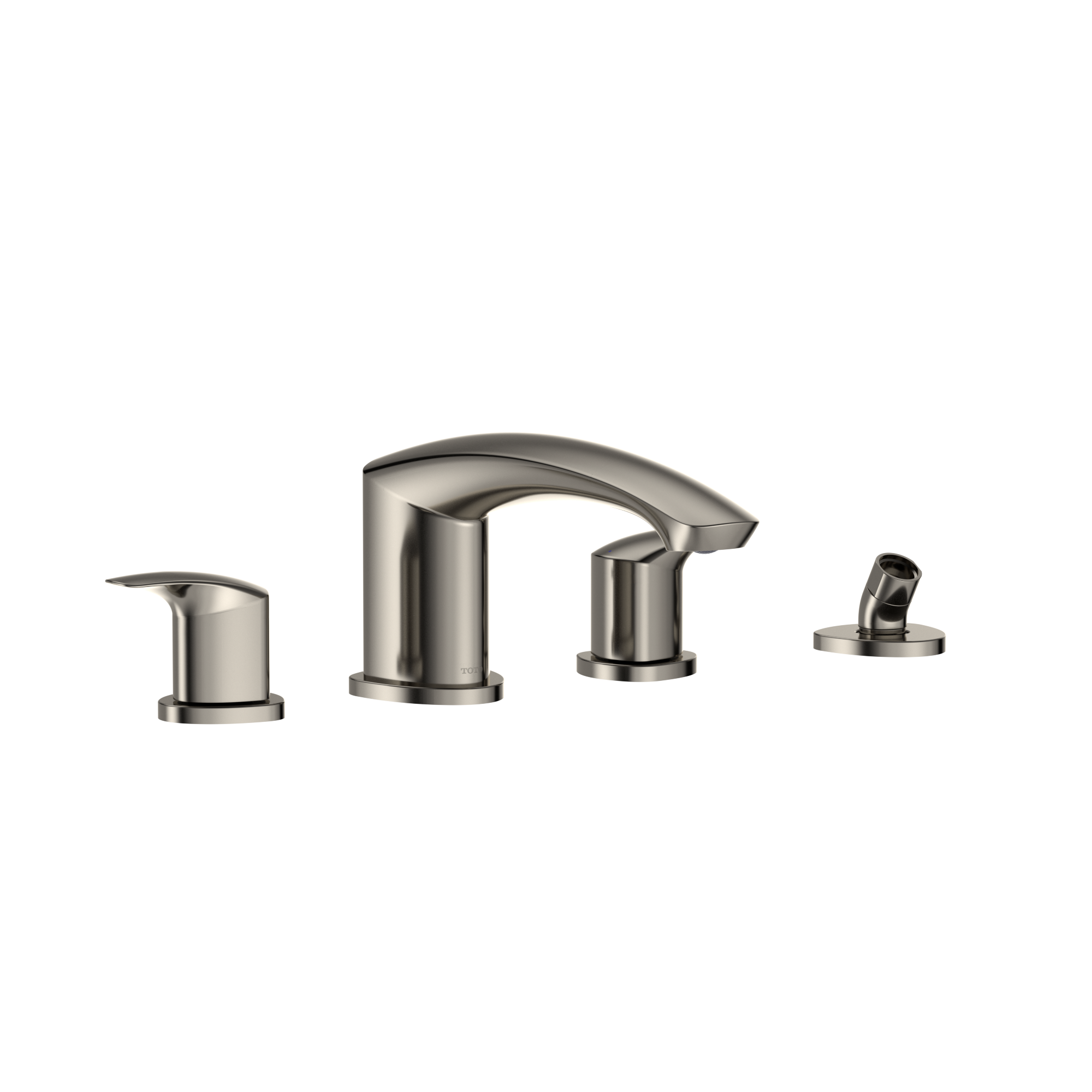 TOTO TBG09202U#PN Gm Two-Handle Deck-Mount Roman Tub Filler Trim With Handshower - Polished Nickel