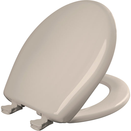 Bemis Round Plastic Toilet Seat in Blush with STA-TITE Seat Fastening System, Easy•Clean and  Whisper•Close Hinge