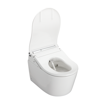 TOTO CWT4474547CMFGA#MS Washlet+ Rp Wall-Hung D-Shape Toilet With Rw Bidet Seat And Duofit In-Wall 1.28 And 0.9 Gpf Auto Dual-Flush Tank System - Cotton White