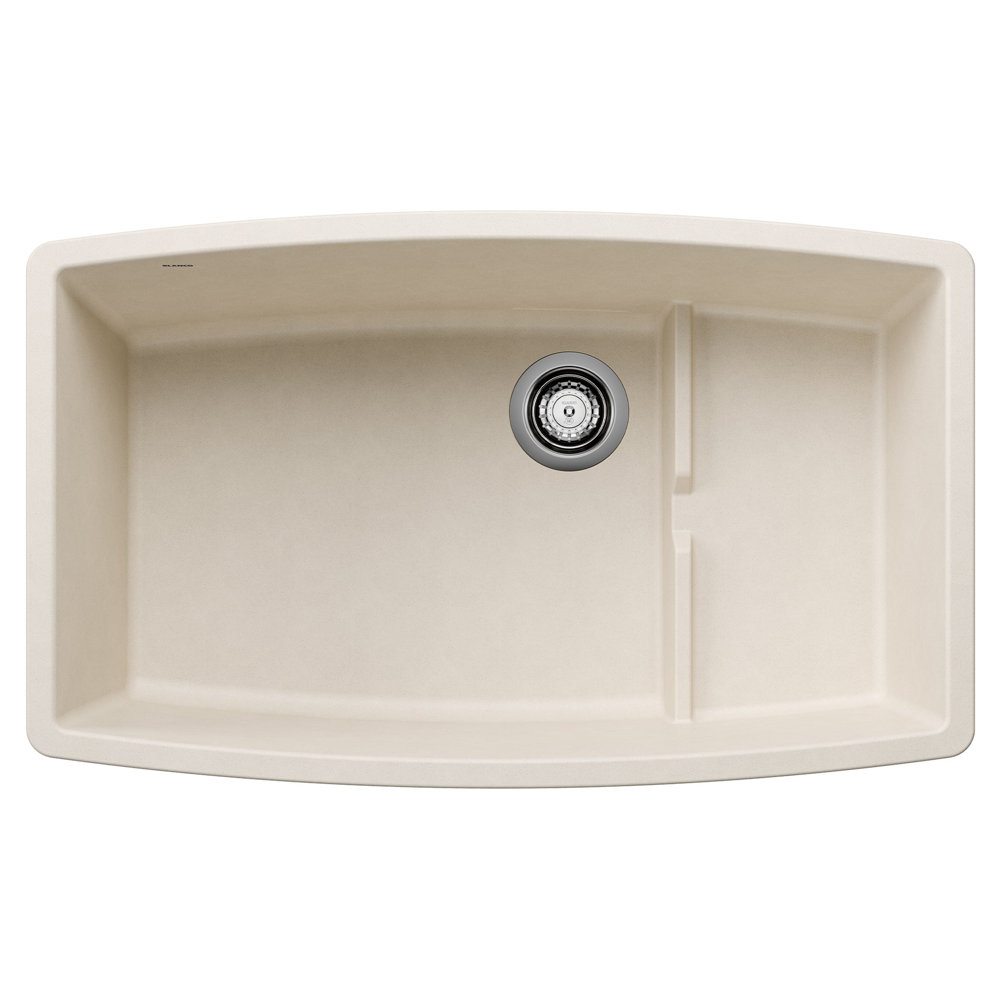 BLANCO 443085 Performa Performa Cascade SILGRANIT 32" Single Bowl Undermount Kitchen Sink with Colander - Soft White in Soft White