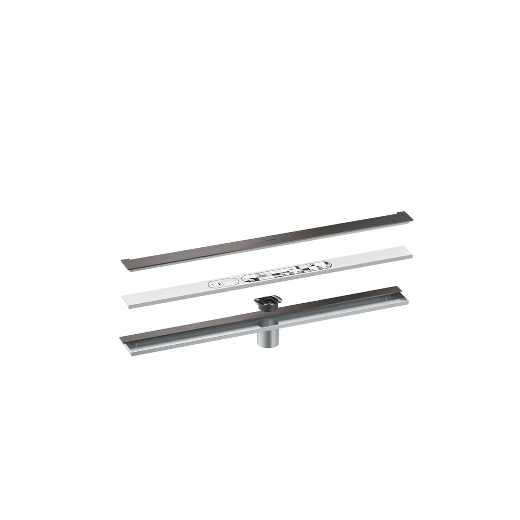 AXOR 42525341 Drains Wall Installation 27 9/16" - Brushed Black Chrome