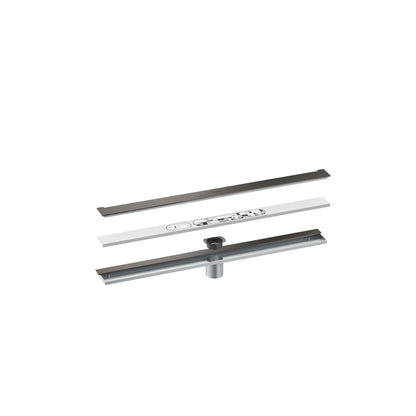 AXOR 42525341 Drains Wall Installation 27 9/16" - Brushed Black Chrome