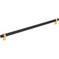 JEFFREY ALEXANDER 5319MBBG Key Grande 319 mm Center-to-Center Bar Pull - Matte Black w/Brushed Gold