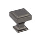 TOP KNOBS TK701AG Ascendra 1 1/8" Length Square Knob - Ash Gray