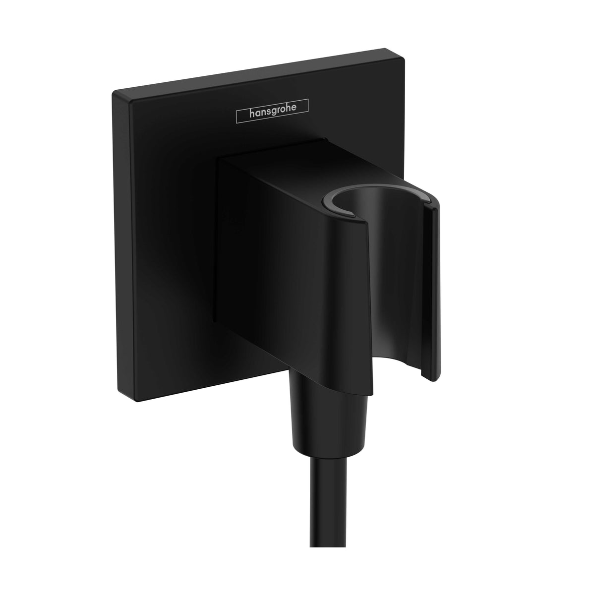 HANSGROHE 26889671 FixFit E Wall Outlet with Handshower Holder - Matte Black