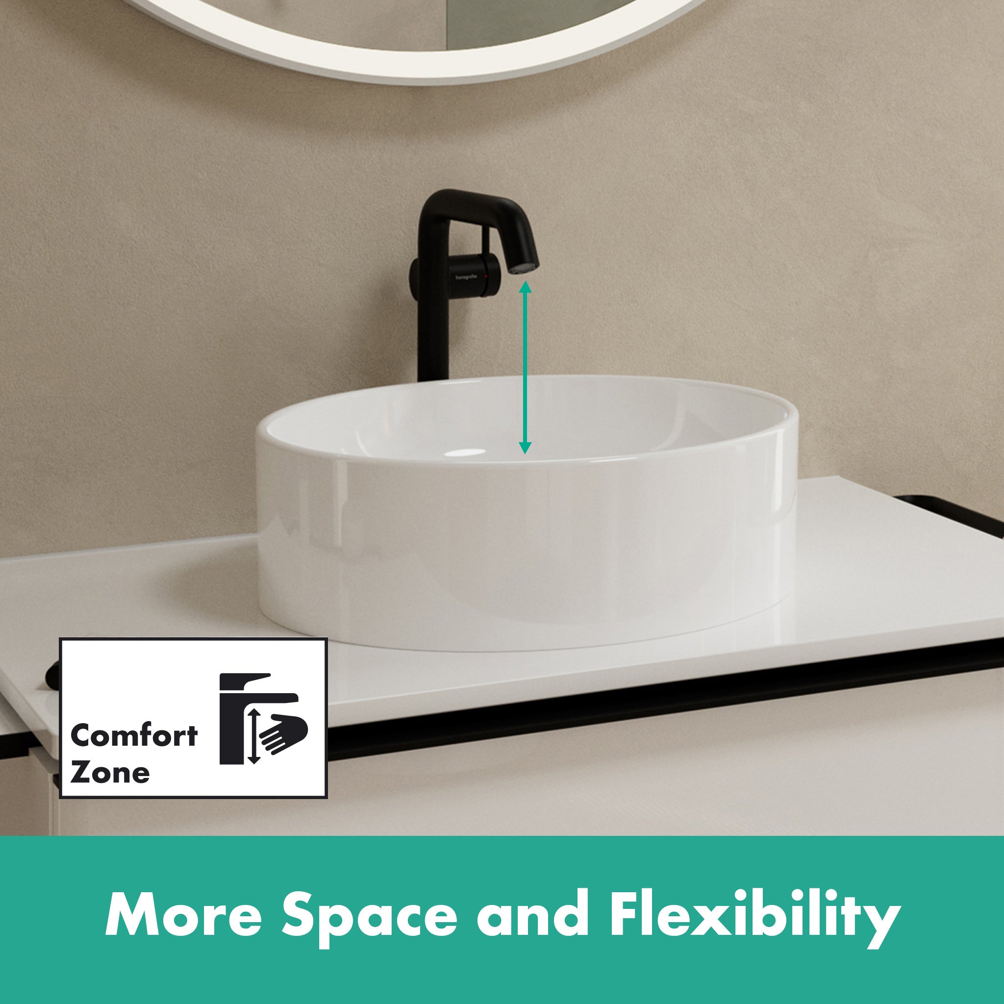 HANSGROHE 73372671 Tecturis S Single-Hole Fine 240, 1.2 GPM - Matte Black