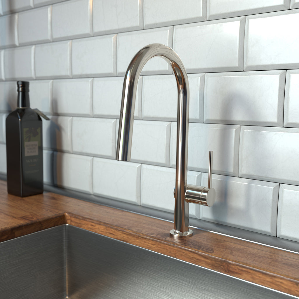 HANSGROHE 72846831 Talis N HighArc Kitchen Faucet, A-Style 2-Spray Pull-Down, 1.75 GPM - Polished Nickel